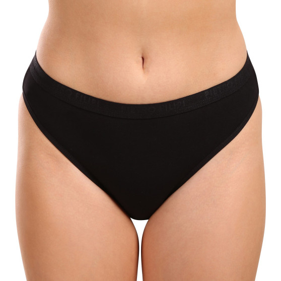 5PACK bragas de mujer Pietro Filipi negro (5KB001)