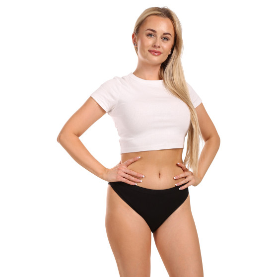 5PACK bragas de mujer Pietro Filipi negro (5KB001)