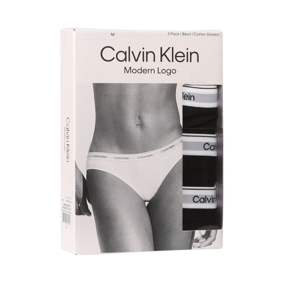 3PACK bragas de mujer Calvin Klein negro (QD5207E-UB1)