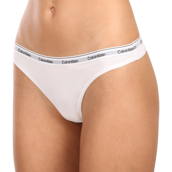 3PACK tanga para mujer Calvin Klein blanco (QD5209E-100)