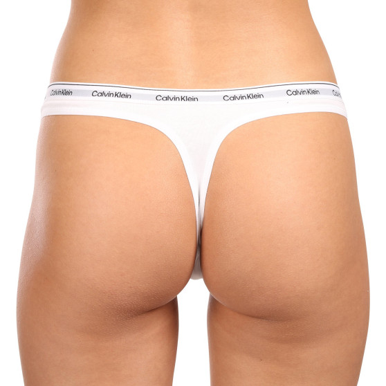 3PACK tanga para mujer Calvin Klein blanco (QD5209E-100)