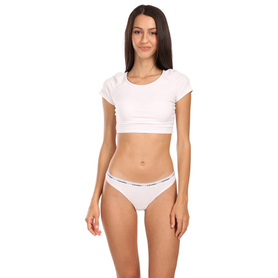 3PACK tanga para mujer Calvin Klein blanco (QD5209E-100)