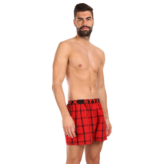 3PACK Calzones de hombre Styx deportivo elástico multicolor (3B103133)