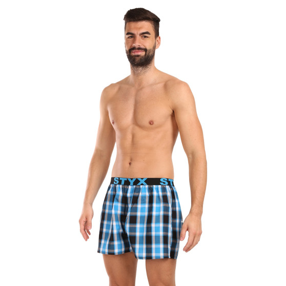 3PACK Calzones de hombre Styx deportivo elástico multicolor (3B103436)