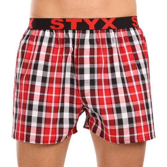 3PACK Calzones de hombre Styx deportivo elástico multicolor (3B103436)