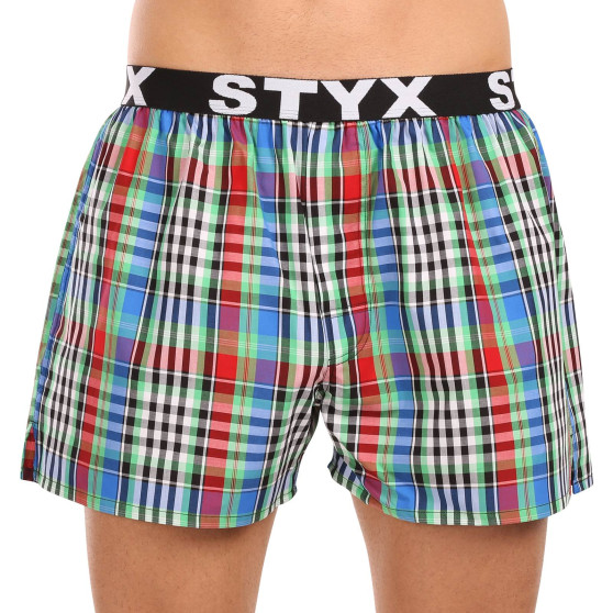 3PACK Calzones de hombre Styx deportivo elástico multicolor (3B103436)