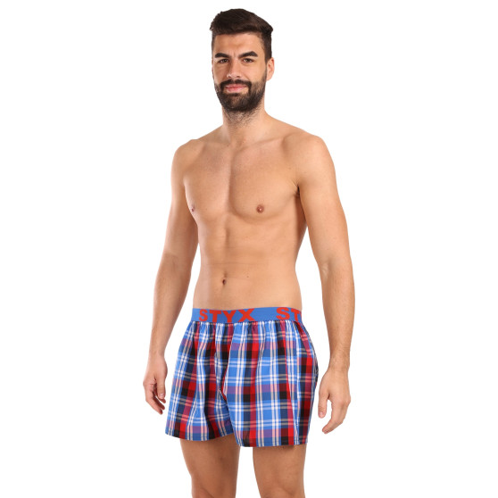 3PACK Calzones de hombre Styx deportivo elástico multicolor (3B103739)