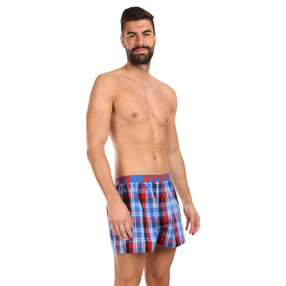 3PACK Calzones de hombre Styx deportivo elástico multicolor (3B103739)