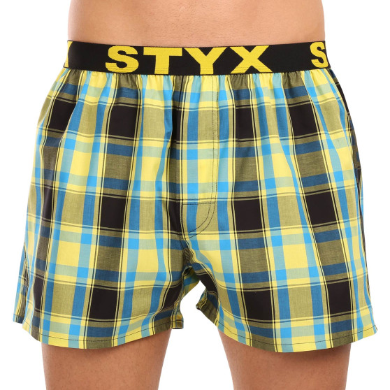 5PACK Calzones de hombre Styx deportivo elástico multicolor (5B103135)