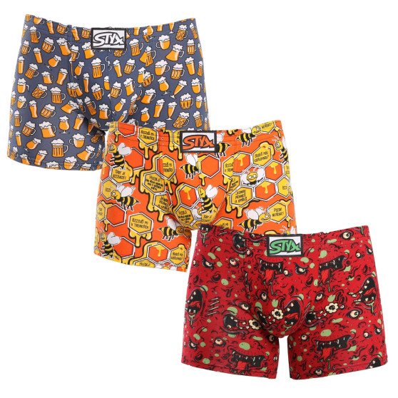 3PACK Boxers para hombre Styx long art classic goma multicolor (3F13714)