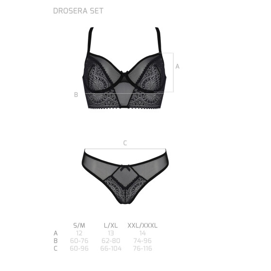 Conjunto mujer Passion negro (Drosera set)