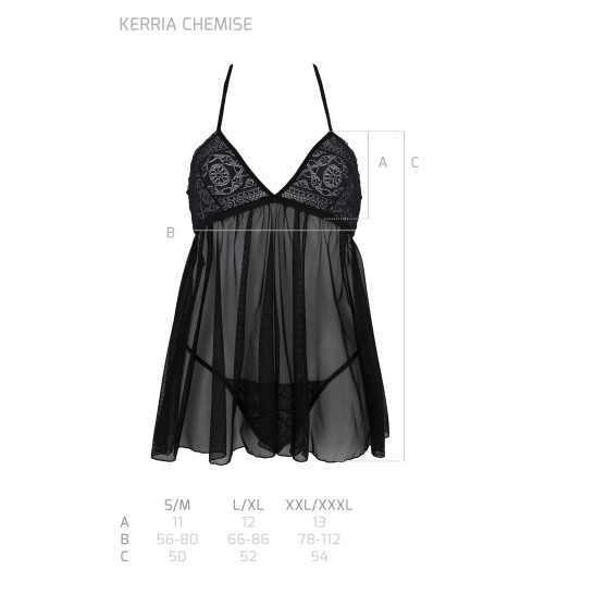 Chemise de mujer Passion negro (Kerria chemise)