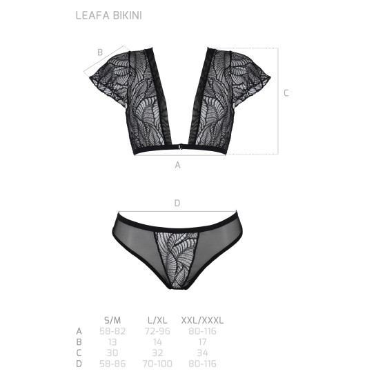 Conjunto mujer Passion negro (Leafa bikini)