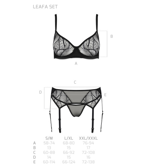 Conjunto mujer Passion negro (Leafa set)