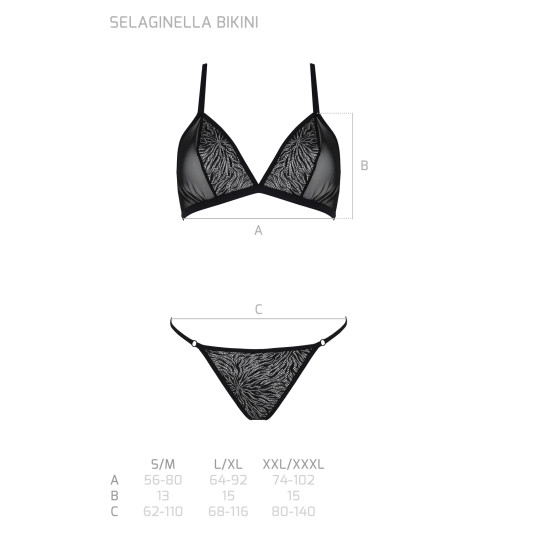 Conjunto mujer Passion negro (Selaginella bikini)