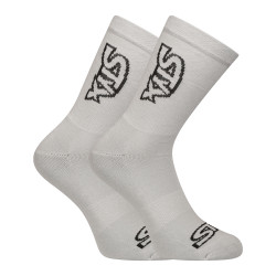 Calcetines Styx gris alto con logotipo negro (HV1062)