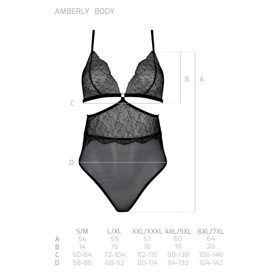 Body de mujer Passion negro (Amberly body)