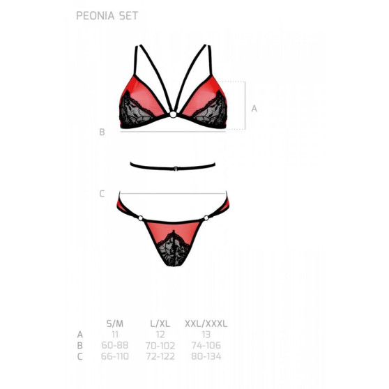 Conjunto mujer Passion rojo (Peonia set)