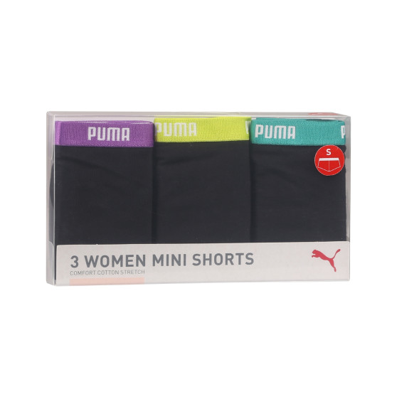 3PACK bragas de mujer Puma negro (503006001 005)