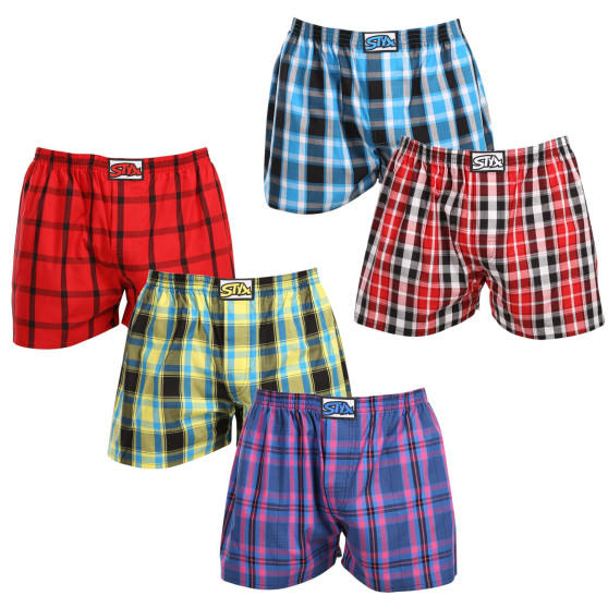 5PACK Calzones de hombre Styx classic elastic multicolor (5A103135)