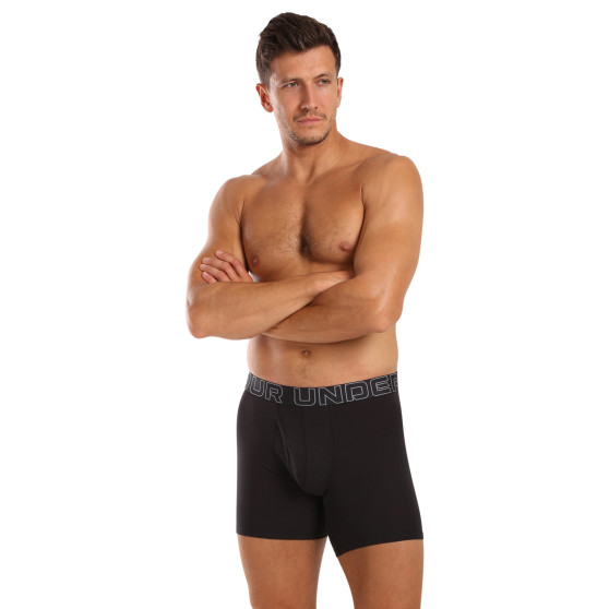 3PACK Boxers para hombre Under Armour negro (1383889 001)