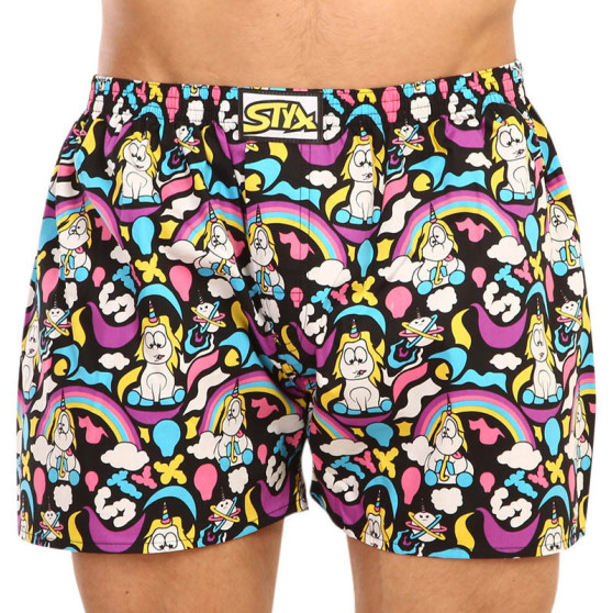 3PACK short hombre Styx art goma clásica sobredimensionado multicolor (3E11860)