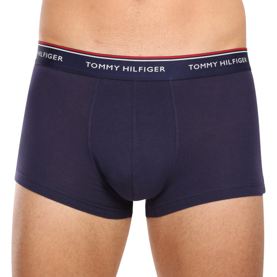 3PACK Tommy Hilfiger calzoncillos bóxer de hombre oversize azul oscuro (1U87905252 05G)