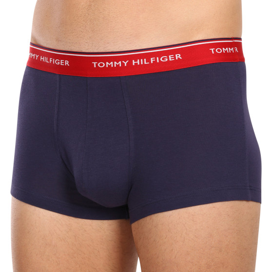 3PACK Tommy Hilfiger calzoncillos bóxer de hombre oversize azul oscuro (1U87905252 05G)