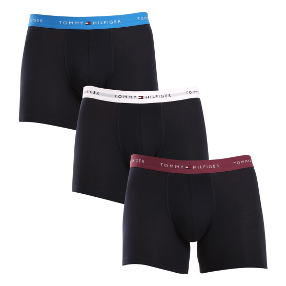 3PACK Boxers para hombre Tommy Hilfiger azul oscuro (UM0UM02765 0VZ)