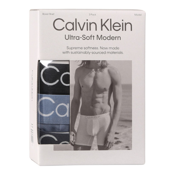 3PACK Boxers para hombre Calvin Klein multicolor (NB3188A-PU5)