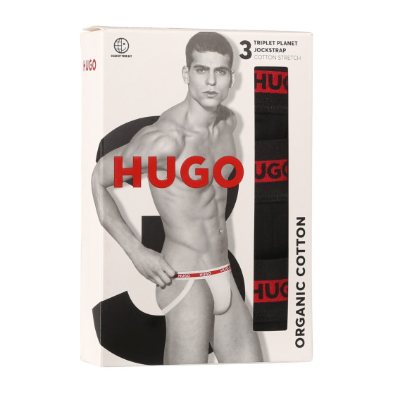 3PACK calzoncillos para hombre HUGO negro (50517882 001)