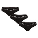 3PACK tanga de mujer BOSS negro (50510030 001)