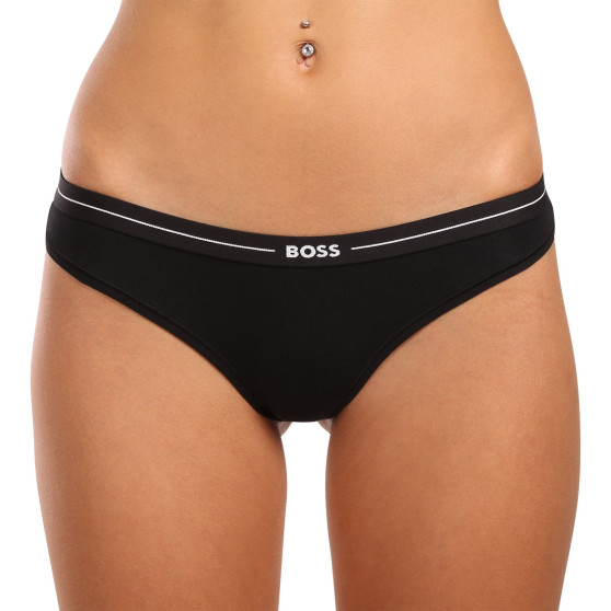 3PACK tanga de mujer BOSS negro (50510030 001)