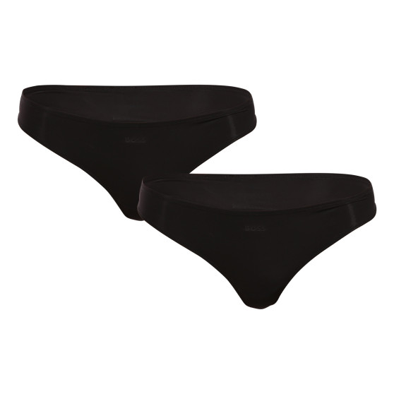 3PACK tanga de mujer HUGO negro (50502802 001)