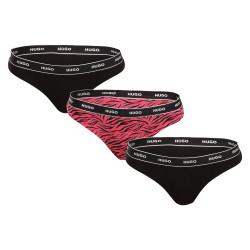 3PACK tanga de mujer HUGO multicolor (50480150 981)