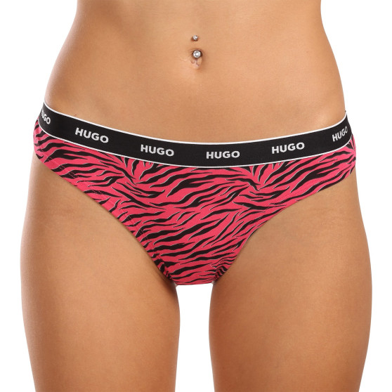 3PACK tanga de mujer HUGO multicolor (50480150 981)