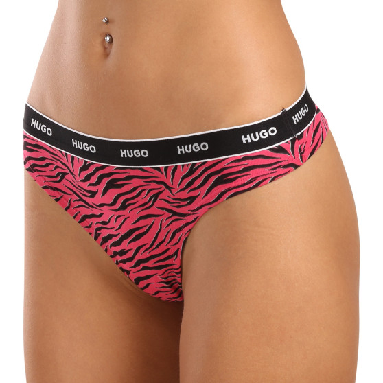 3PACK tanga de mujer HUGO multicolor (50480150 981)