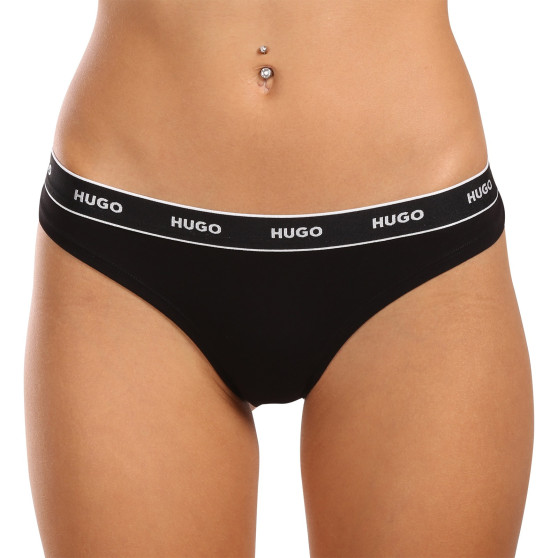 3PACK tanga de mujer HUGO multicolor (50480150 981)