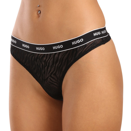 3PACK tanga de mujer HUGO multicolor (50480150 981)