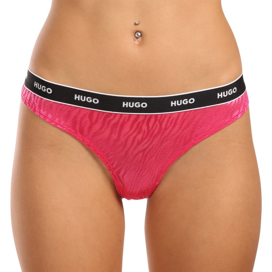 3PACK tanga de mujer HUGO multicolor (50480150 981)