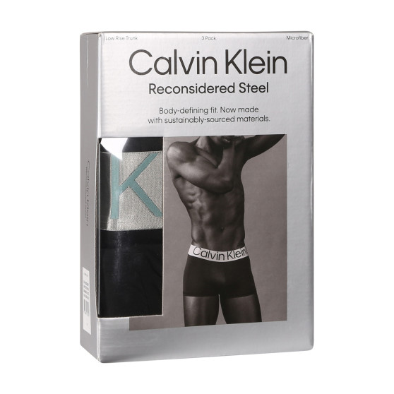 3PACK Boxers para hombre Calvin Klein negro (NB3074A-QTE)