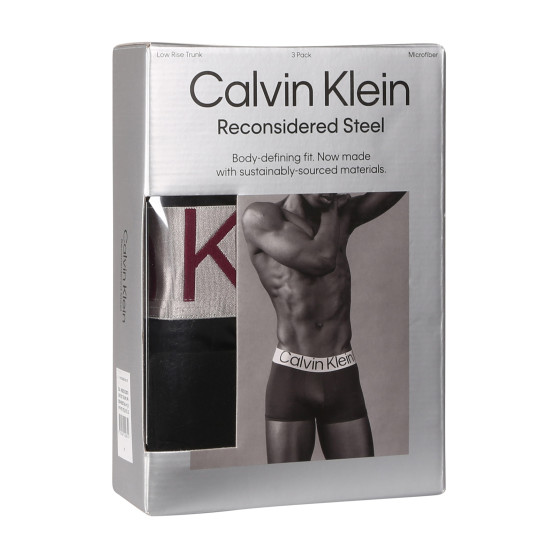 3PACK Boxers para hombre Calvin Klein negro (NB3074A-MJ3)