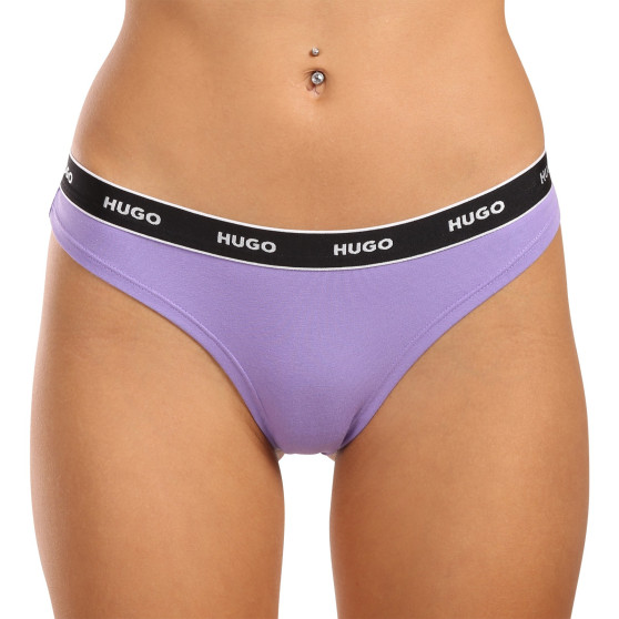 3PACK tanga de mujer HUGO multicolor (50480150 962)