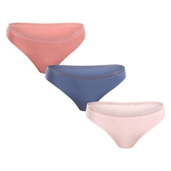 3PACK tanga de mujer Tommy Hilfiger multicolor (UW0UW04890 0U4)