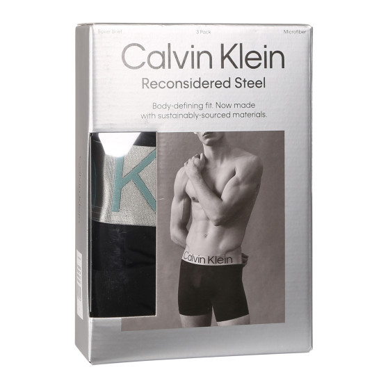 3PACK Boxers para hombre Calvin Klein negro (NB3075A-QTE)