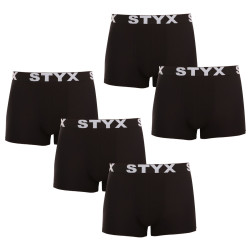 5PACK Boxers para hombre Styx goma deportiva negro (5G960)