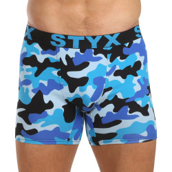 Styx Calzoncillos hombre largo arte deportes goma camuflaje azul (UN1850)