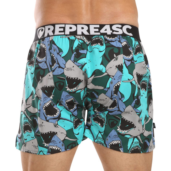 Represent Pantalones cortos de hombre exclusivos Mike Happy Sharks (R4M-BOX-0709)