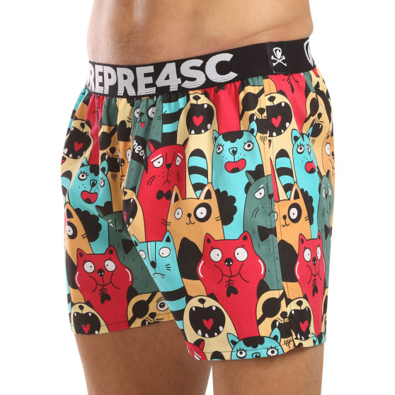 Represent Pantalones cortos de hombre exclusivos Mike Cat Fans (R4M-BOX-0706)