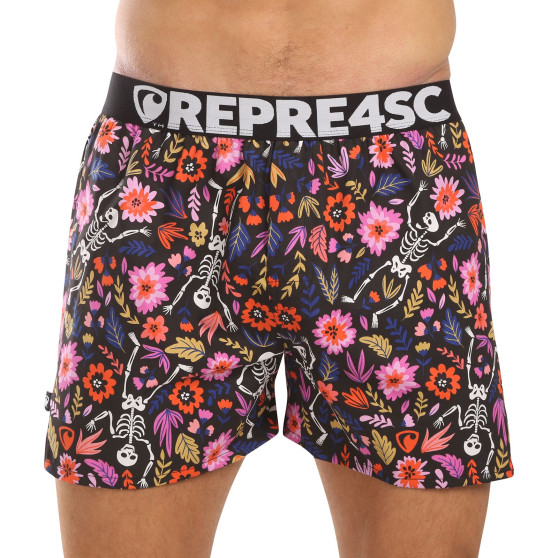 Represent Pantalones cortos de hombre exclusivos Mike Esqueletos Bailando (R4M-BOX-0714)